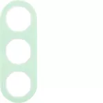 R.classic Ramka 3-krotna, szkło, biały