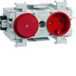 tehalit.WA Gniazdo SCHUKO z przełącz. WAGO montaż krawędziowy czerwony