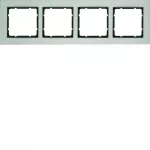 B.7 Ramka 4-krotna pozioma, stal szlachetna/antracyt mat