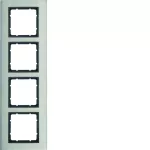 B.7 Ramka 4-krotna pionowa, stal szlachetna/antracyt mat