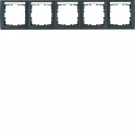 B.Kwadrat Ramka 5-krotna pozioma z polem opisowym, antracyt, mat