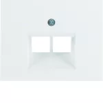 K.1 Płytka czołowa do gniazda przyłącz. UAE 2-kr komp./tel. biały