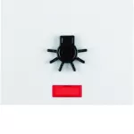 K.1 Klawisz z czerwoną soczewką i wypukłym symbolem "światło", biały