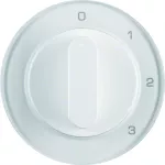 R.1/R.3/R.8 Płytka czołowa z pokrętłem do łącznika 3-poz. z pozycją "0" biały