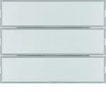 KNX e/s K.x Przycisk 3-kr z polem opis., diod. LED RGB i czuj. temp., alu