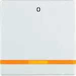 Q.x Klawisz z pomarańczową soczewką z nadrukiem "0", biały, aksamit
