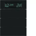 B.IQ Przycisk 3-kr z reg. temp. i wyśw. szkło czarne