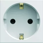 gallery Gniazdo schuko z przysłonami styków 2P+ E, 2M biały
