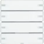 KNX e/s Q.x Przycisk 4-kr z polem opis., diod. LED RGB i czuj. temp., biały