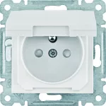 lumina Gniazdo z uziemieniem i pokrywą przesłoną styków, samozaciski, biały