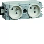 tehalit.WA Gniazdo kanałowe 2-krotne 2P+Z WAGO C-profil biały