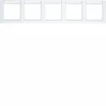 Q.1 Ramka 5-krotna pozioma z polem opisowym, biały, aksamit