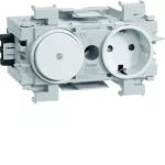 tehalit.WA Gniazdo SCHUKO z przełącznikiem WAGO montaż krawędziowy biały