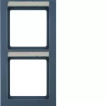 Q.3 Ramka 2-krotna pionowa z polem opisowym, antracyt, aksamit