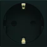 gallery Gniazdo schuko z przysłonami styków 2P+ E, 2M czarny