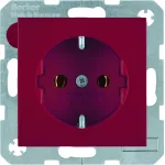 B.X/S.1 Gniazdo SCHUKO z uz. samozaciski, czerwony
