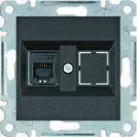 lumina Gniazdo telefoniczne pojedyncze RJ11, czarny