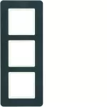 Q.7 Ramka 3-krotna, antracyt aksamit, lakierowany