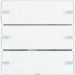 KNX e/s Q.x Przycisk 3-kr z polem opis., diod. LED RGB i czuj. temp., biały