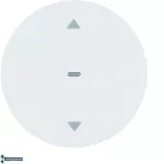 R.X/1930/Glas Przycisk żaluzjowy komfort do sterowników żaluzjowych, biały