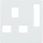 Q.1/Q.3 Płytka czołowa do gniazda z uziemieniem standard Brytyjski, biały