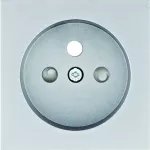 lumina Płytka czołowa do gniazda z uziemieniem z przysłonami styków , srebrny