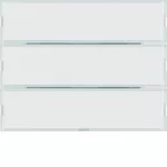 KNX e/s K.x Przycisk 3-kr z polem opis., diod. LED RGB i czuj. temp., biały