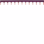 Szyna grzebieniowa kołkowa pozioma 1P 10mm2 13M powłoka brązowa