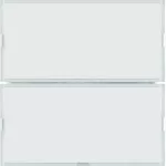 KNX e/s B.x Przycisk 2-kr z p. opis., diod. LED RGB i czuj. temp., biały i krem