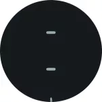 KNX e/s R.x/Serie 1930 Przycisk 1-kr z diod. LED RGB i czuj. temp., czarny, poł.