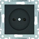 lumina Gniazdo zasilające bez uziemienia, 16A/250VAC, czarny