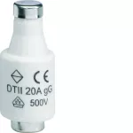 Wkładka bezpiecznikowa DTII/E27 wyk.zwłoczne gG (Bi-Wtz) 20A 500VAC