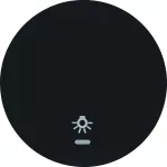 R.x Klawisz z soczewką nadr. symbolu "światło" do łącz. klaw. 1-kr, czarny