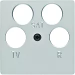 K.5 Płytka czołowa do gniazda antenowego 4-wyjściowego, alu lakierowany