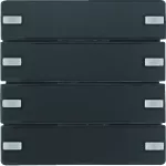 KNX e/s Q.x Przycisk 4-kr z polem opis., diod. LED RGB i czuj. temp., antracyt