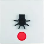B.3/B.7 Klawisz z czerwoną soczewką i wyczuwalnym symbolem "światło", biały mat