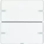 KNX e/s Q.x Przycisk 2-kr z polem opis., diod. LED RGB i czuj. temp., biały