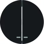 R.x Klawisze z przezroczystą soczewką do łącznika dwuklawiszowego, czarny