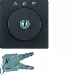 Q.x Płytka czołowa z kluczem do łącznika żaluzjowego na klucz antracyt, aksamit