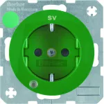 R.1/R.3 Gniazdo SCHUKO z d. kontr. LED zielony