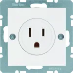 S.1 Gniazdo z uz. "USA/CANADA" NEMA 5-15 R biały