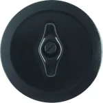 Serie 1930/Glas Płytka czołowa z pokrętłem do łącznika obrot., czarny, połysk