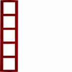 B.3 Ramka 5-krotna, alu, czerwony/biały