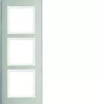 B.7 Ramka 3-krotna pionowa, stal szlachetna/biały mat