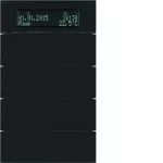 B.IQ Przycisk 4-kr z reg. temp. i wyśw. szkło czarne