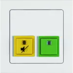 Q.3 System przywoławczy Przycisk anulowania/potwierdz obecności z ramką, biały