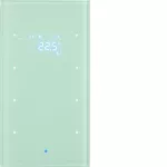 KNX TS Sensor dotykowy 3-kr z reg. temp., szkło, białe