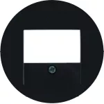 R.x Płytka czołowa do gniazda głośn. i gniazda ład. USB, czarny, połysk