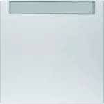 B.Kwadrat/B.7 Klawisz p.opis. do łączników 1-klaw. alu mat, lak