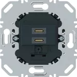 one.platform Mechanizm gniazda ładowania USB C+C /20W PD, antracyt mat